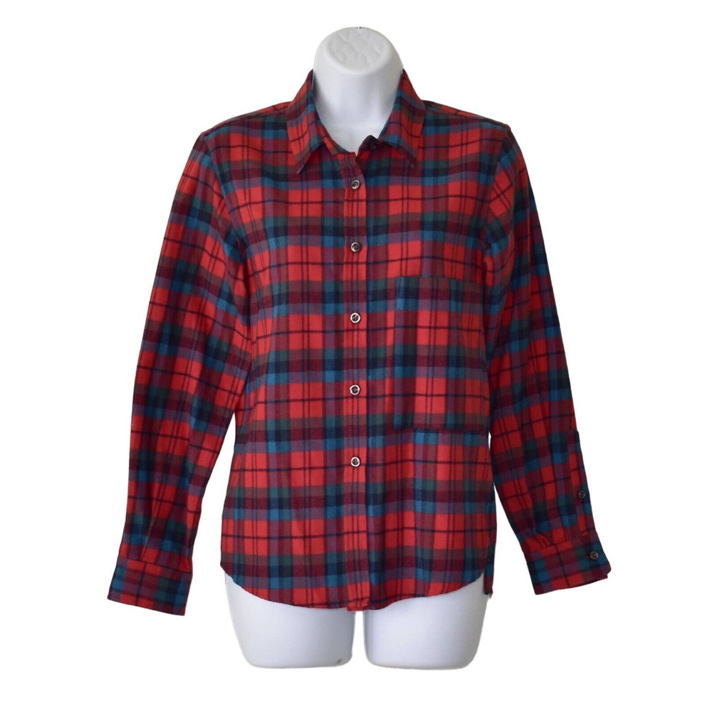 Isabel Marant Red and Blue Plaid Blouse